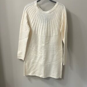 Cream Knit Sweater Dress
